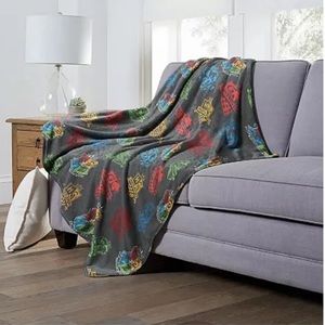 Harry Potter Houses of Wizards Micro Raschel Throw Blanket (46"x60")